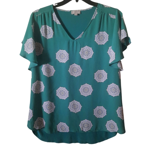 Loft Outlet Short Sleeve Blouse XL - Picture 2 of 5